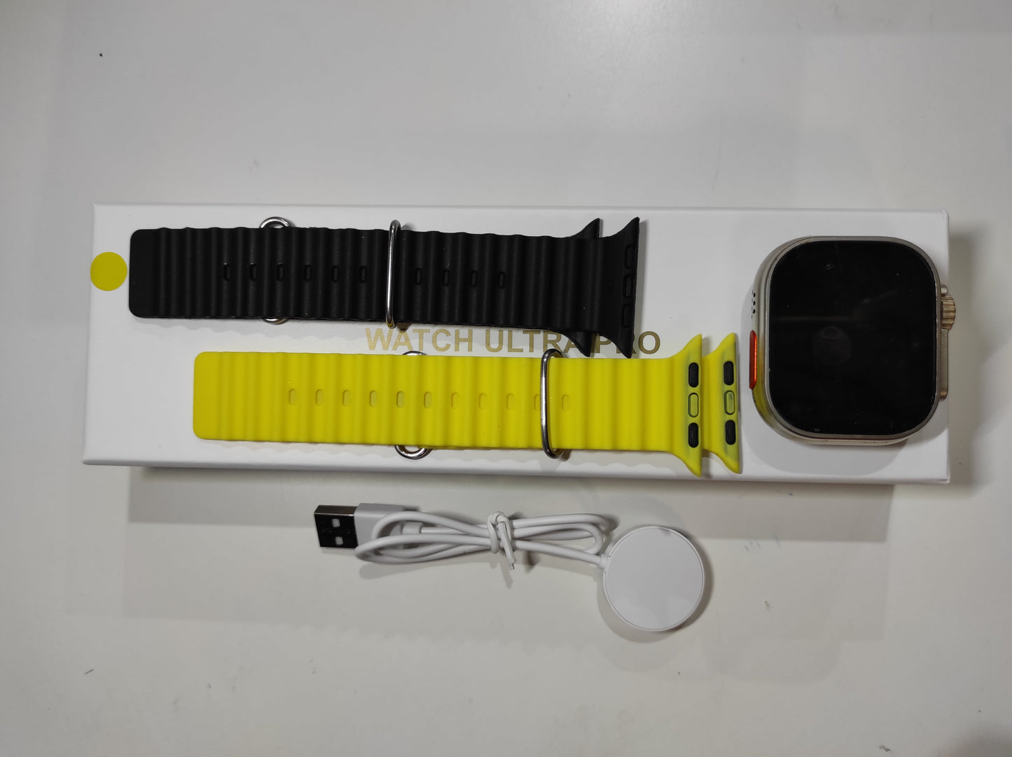 Smartwatch Ultra Pro con 2 Correas (Negro + Amarillo) - additional image 1