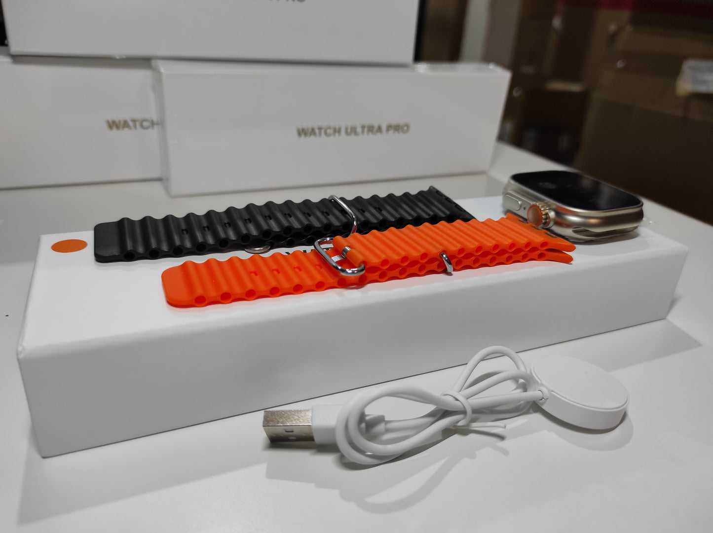 Smartwatch Ultra Pro con 2 Correas (Negro + Naranja) - additional image 5