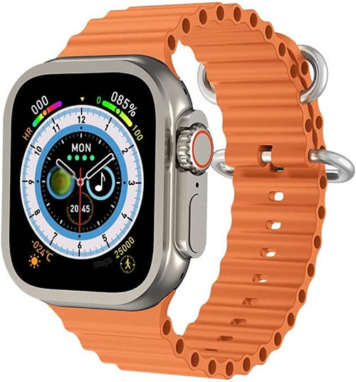 Smartwatch Ultra Pro con 2 Correas (Negro + Naranja)